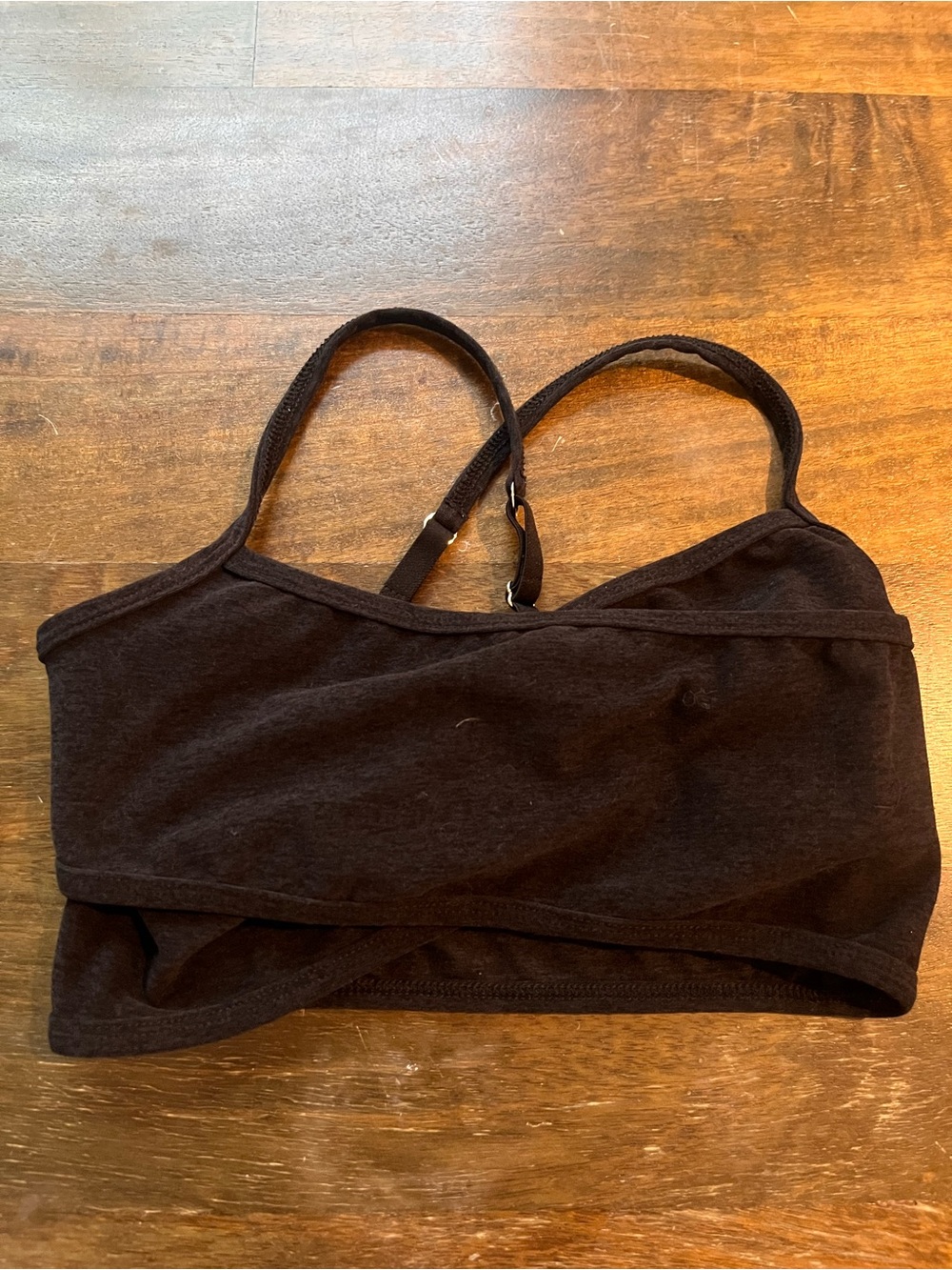 Beyond Yoga Black Space Dye Crossover Bralette